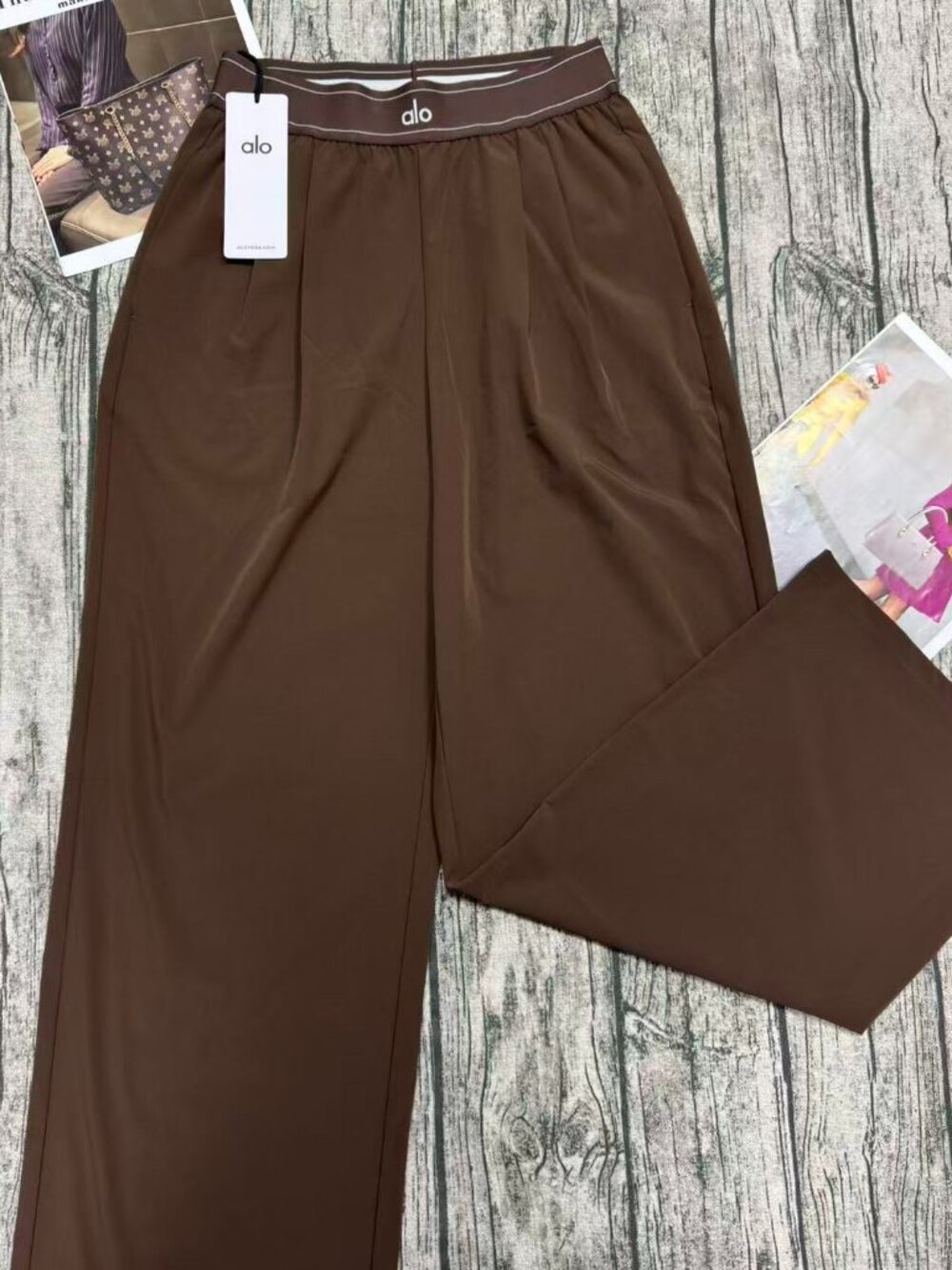 🎂ALO Yoga Suit Up Trouser Espresso (Regular 30")🤎Straight Leg Pants - Picture 2 of 8